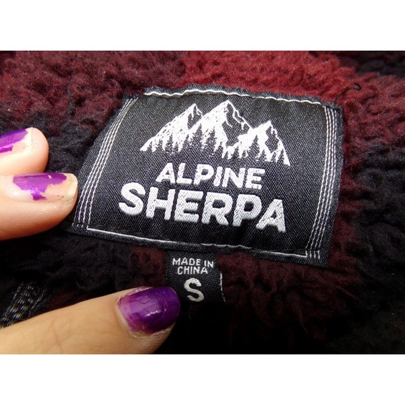 Alpine Design Plaid Sherpa Size S red and black lumber Jack Style buffalo plaid - Picture 8 of 10